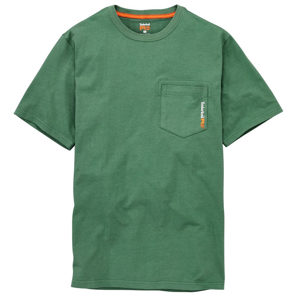 Camisetas Timberland Argentina Hombre - Pro® Short Sleeve Base Plate Wicking - Verde - WBPDNT-301